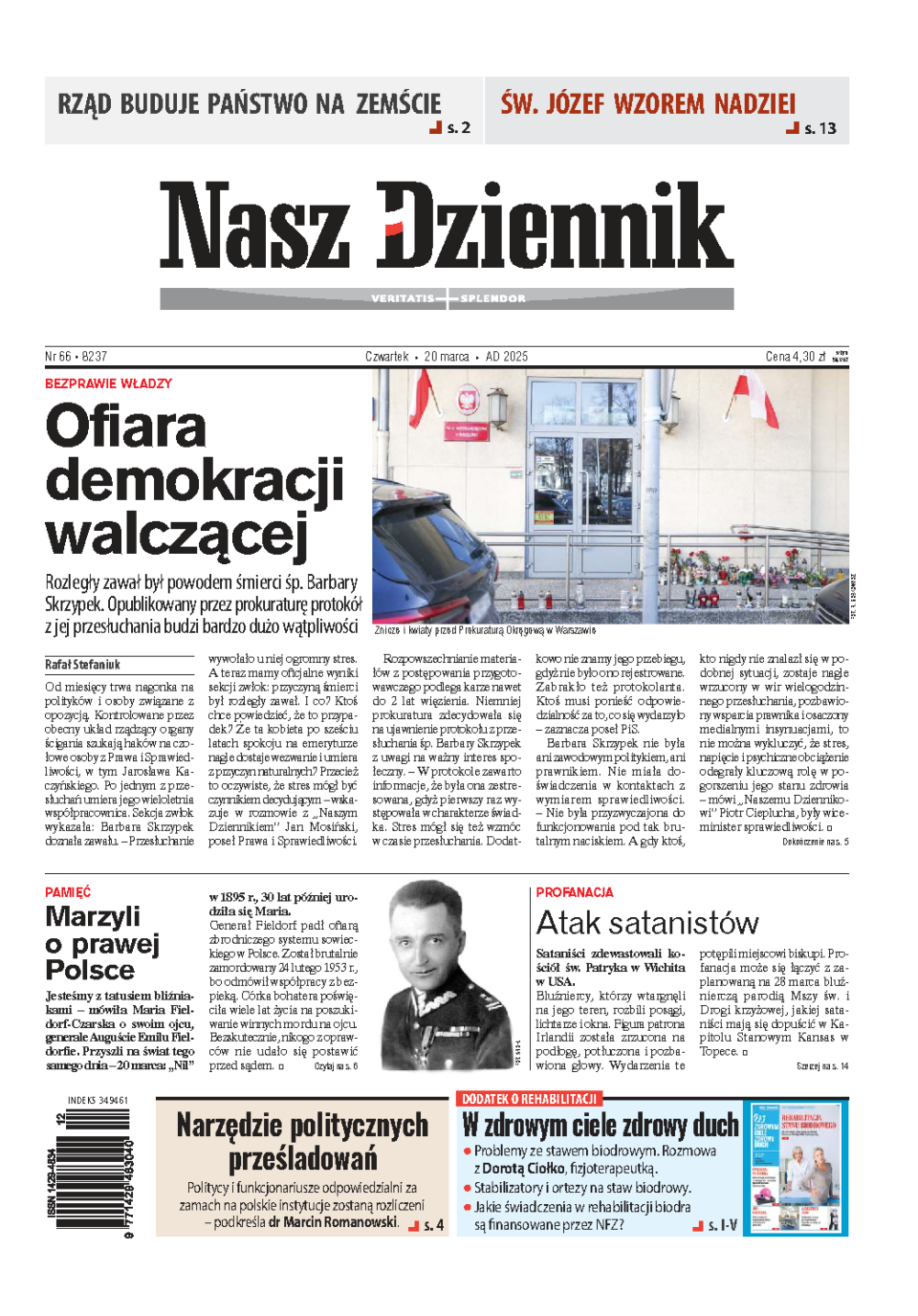Nasz Dziennik z dnia 20.03.2025 wydanie PDF