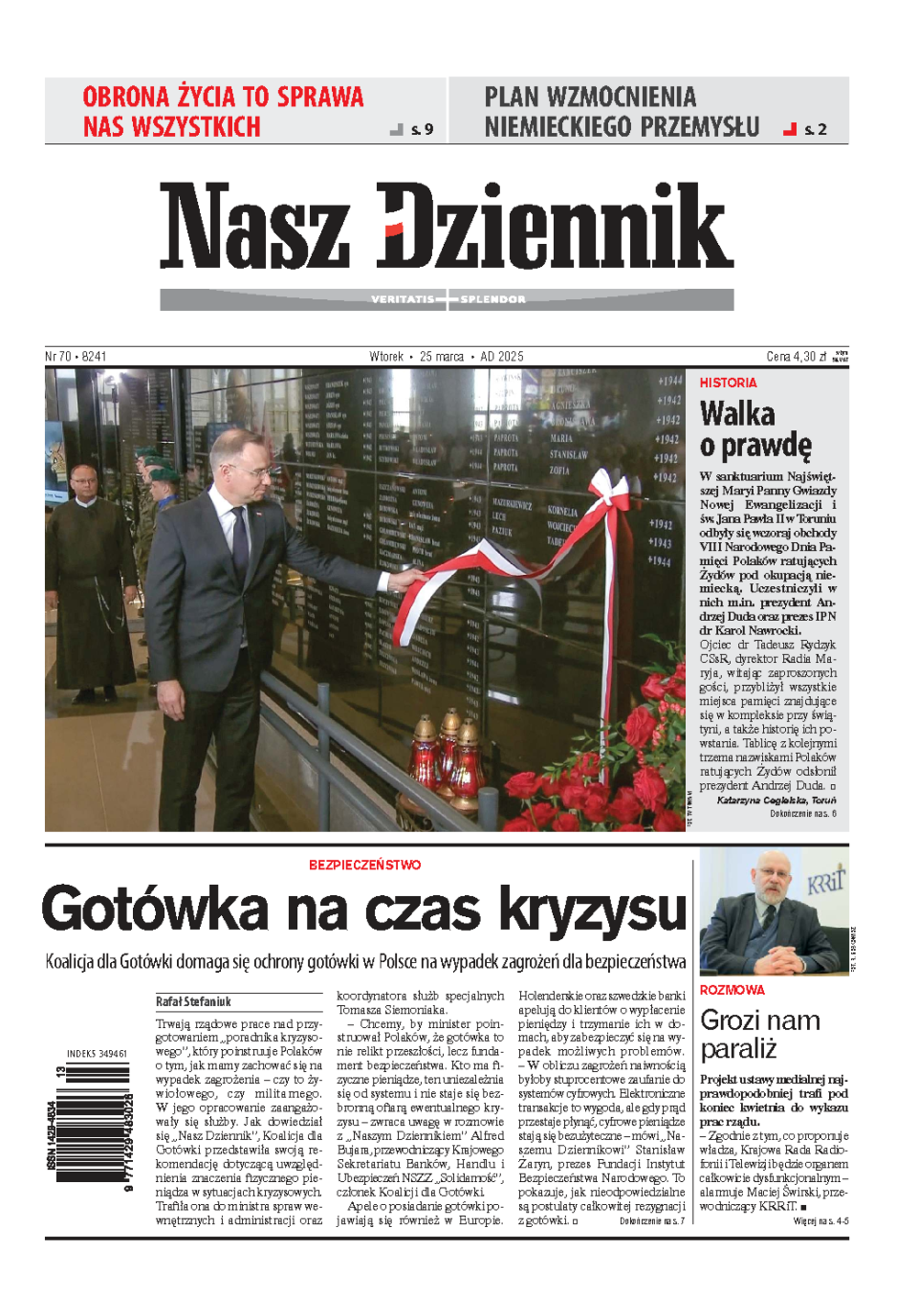 Nasz Dziennik z dnia 25.03.2025 wydanie PDF