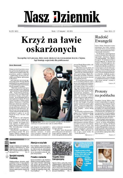 Nasz Dziennik z dnia 27.11.2013 wydanie PDF