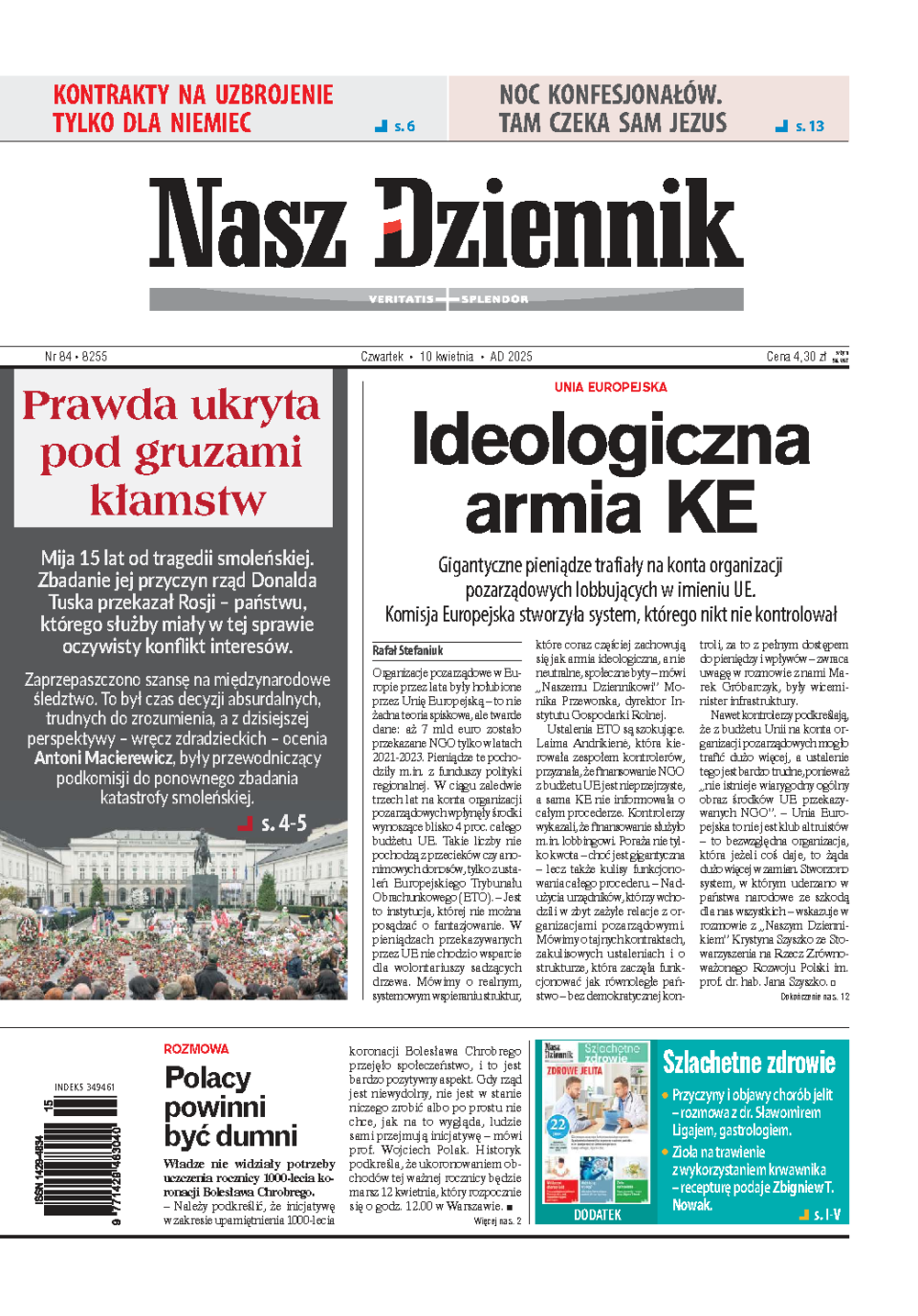 Nasz Dziennik z dnia 10.04.2025 wydanie PDF