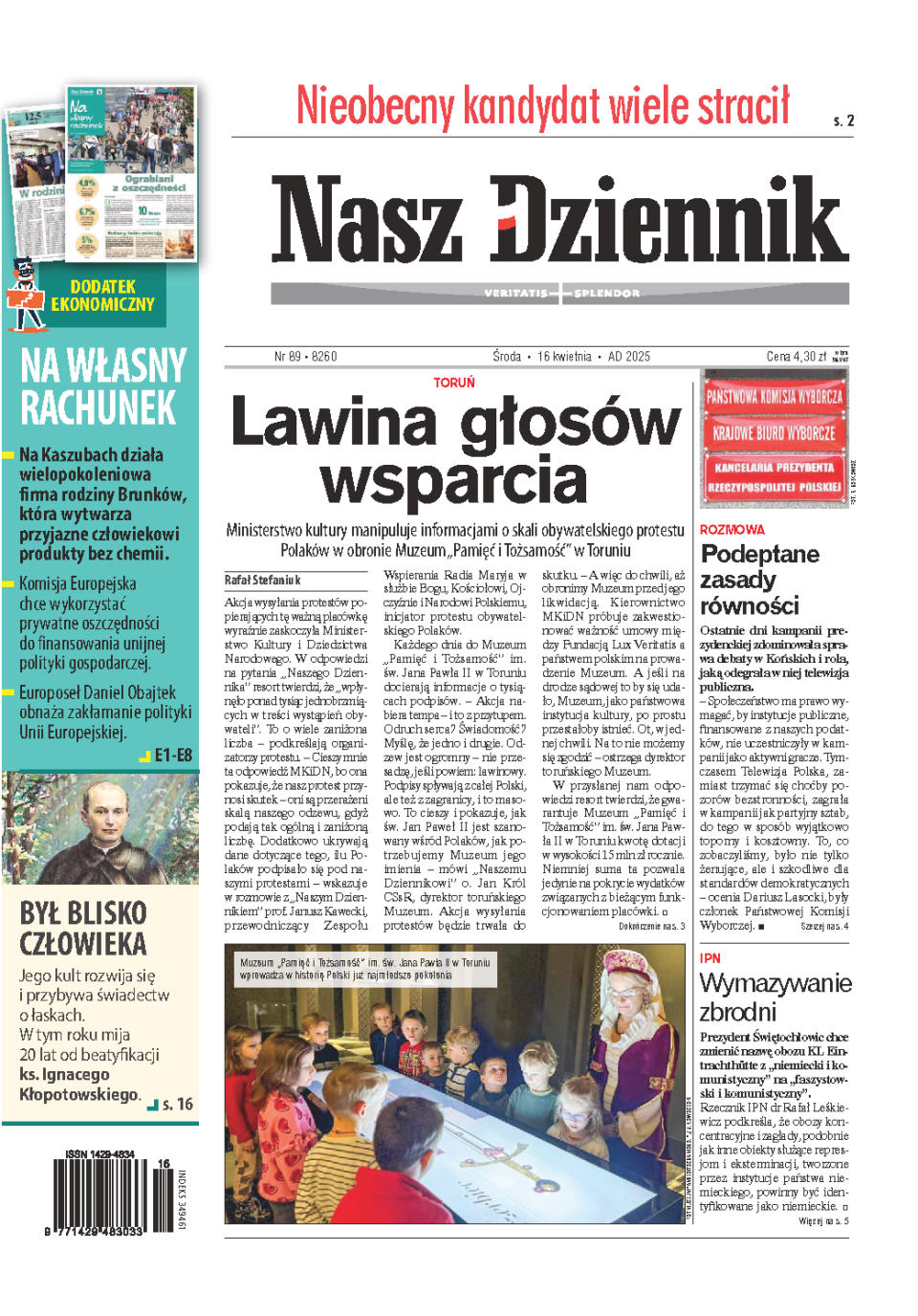 Nasz Dziennik z dnia 16.04.2025 wydanie PDF