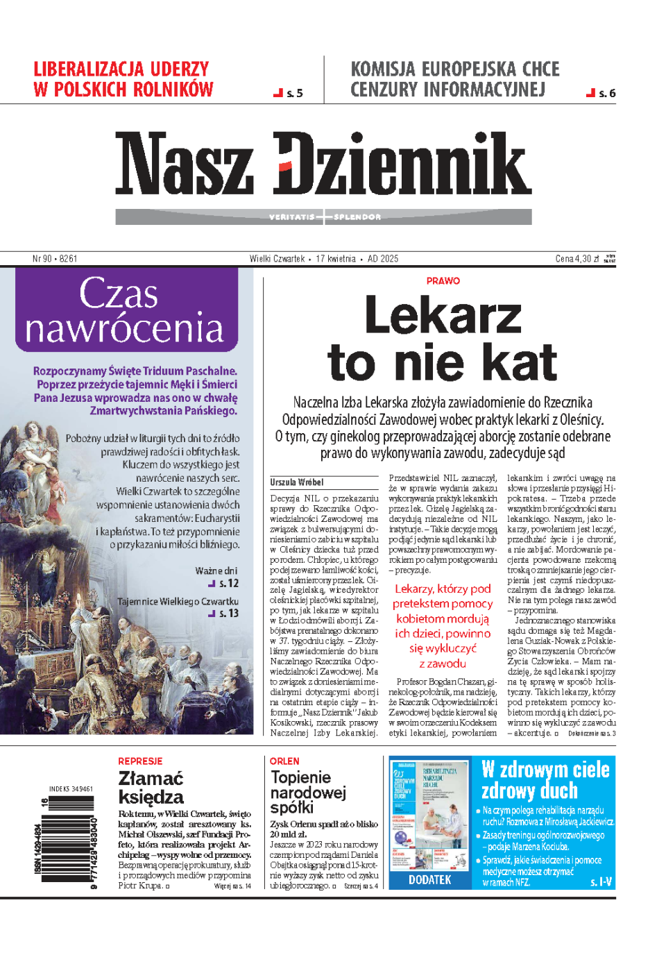 Nasz Dziennik z dnia 17.04.2025 wydanie PDF