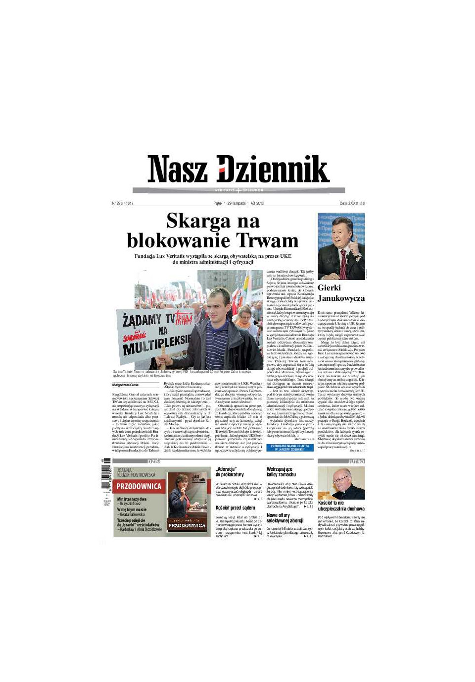 Nasz Dziennik z dnia 29.11.2013 wydanie PDF