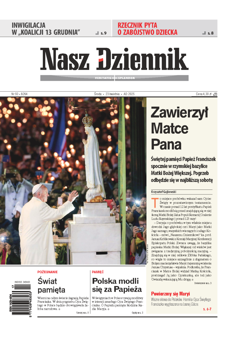 Nasz Dziennik z dnia 23.04.2025 wydanie PDF