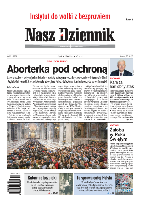 Nasz Dziennik z dnia 25.04.2025 wydanie PDF