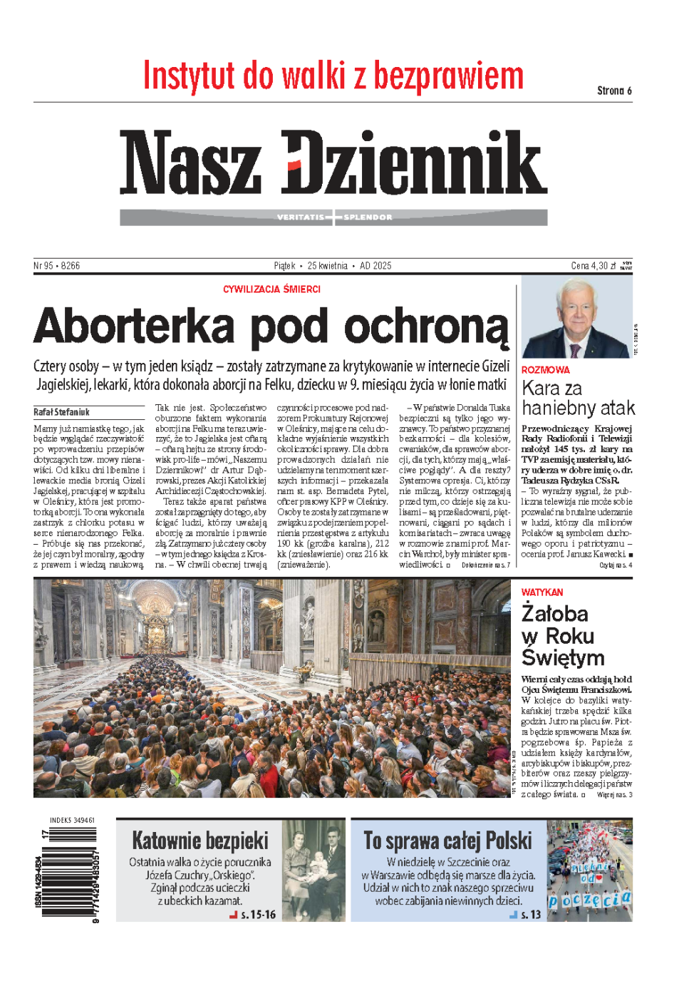 Nasz Dziennik z dnia 25.04.2025 wydanie PDF