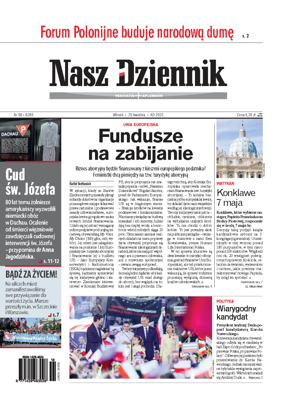 Nasz Dziennik z dnia 29.04.2025 wydanie PDF