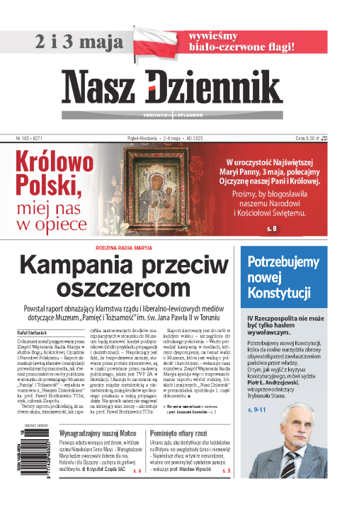 Nasz Dziennik z dnia 02.05.2025 wydanie PDF