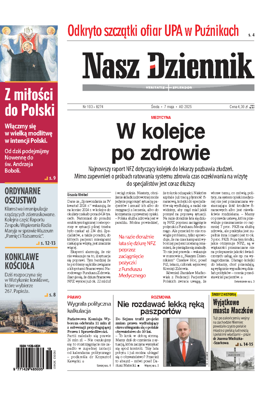 Nasz Dziennik z dnia 07.05.2025 wydanie PDF
