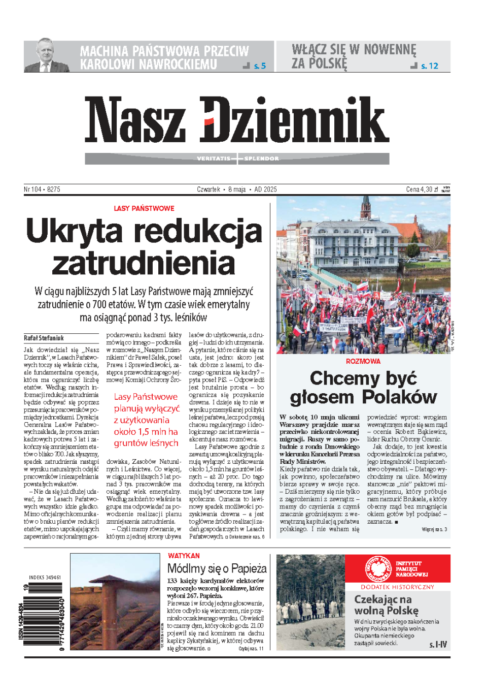 Nasz Dziennik z dnia 08.05.2025 wydanie PDF