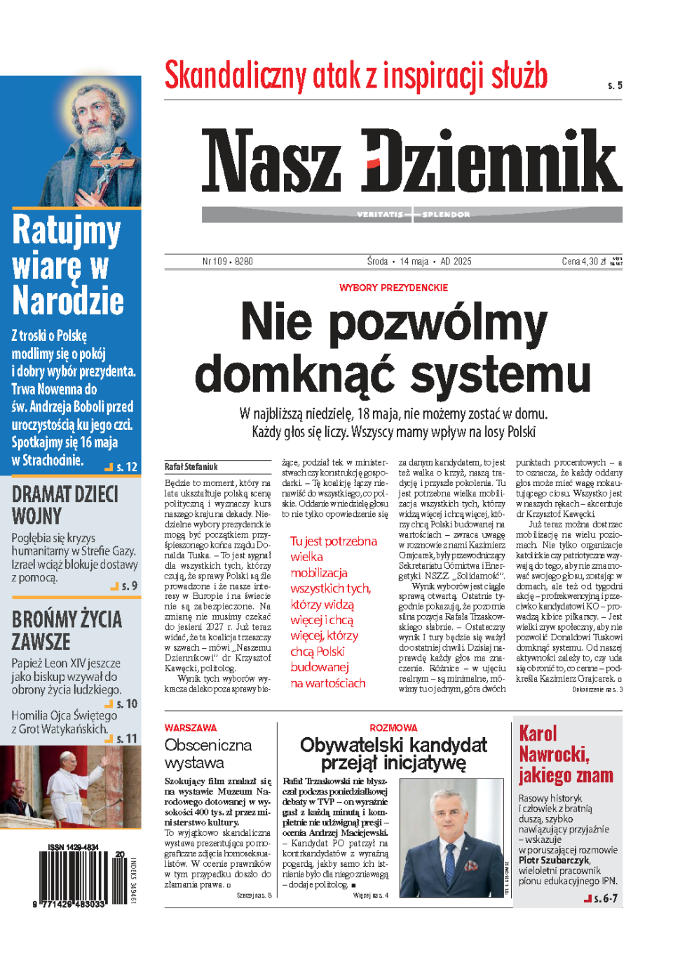 Nasz Dziennik z dnia 14.05.2025 wydanie PDF