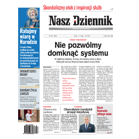 Nasz Dziennik z dnia 14.05.2025 wydanie PDF