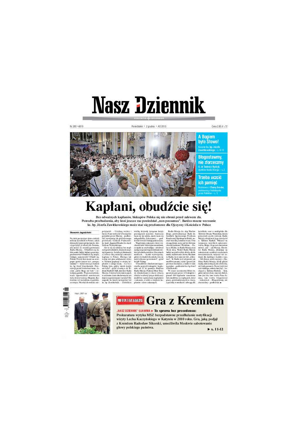 Nasz Dziennik z dnia 02.12.2013 wydanie PDF