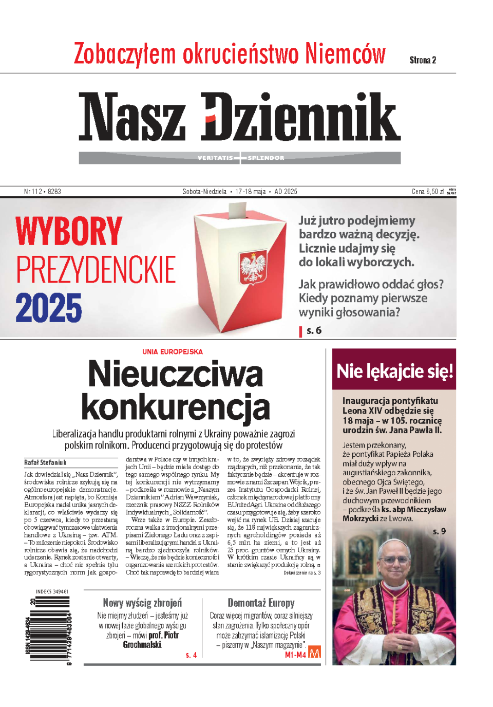 Nasz Dziennik z dnia 17.05.2025 wydanie PDF