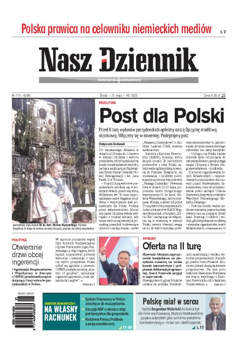 Nasz Dziennik z dnia 21.05.2025 wydanie PDF