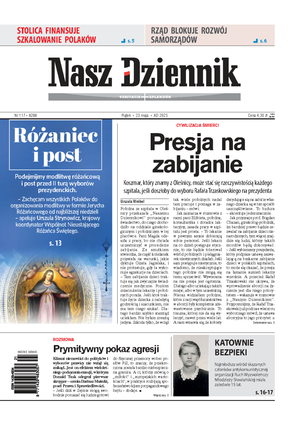 Nasz Dziennik z dnia 23.05.2025 wydanie PDF
