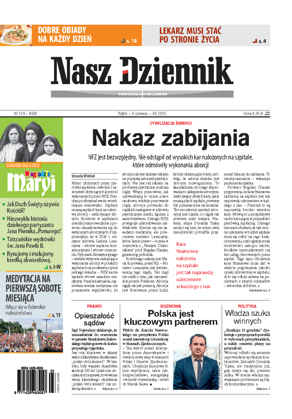 Nasz Dziennik z dnia 06.06.2025 wydanie PDF