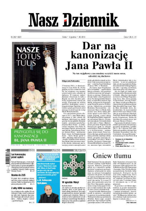 Nasz Dziennik z dnia 04.12.2013 wydanie PDF