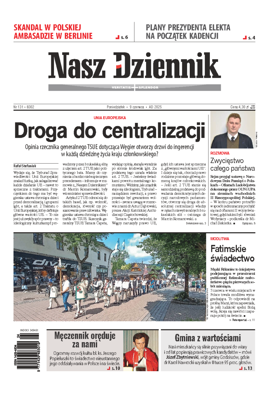 Nasz Dziennik z dnia 09.06.2025 wydanie PDF