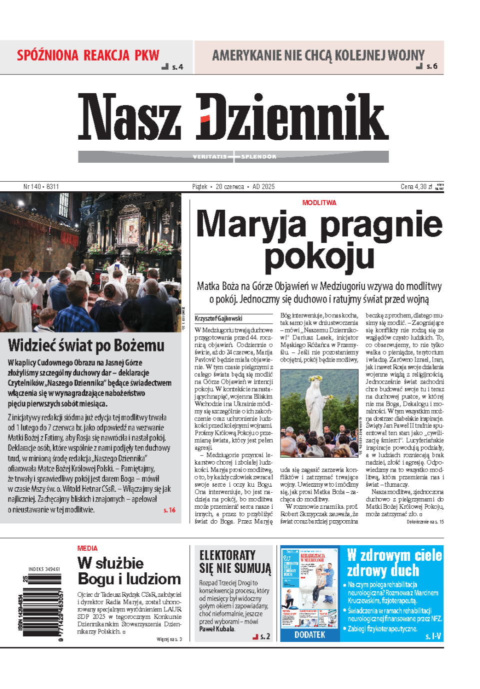 Nasz Dziennik z dnia 20.06.2025 wydanie PDF