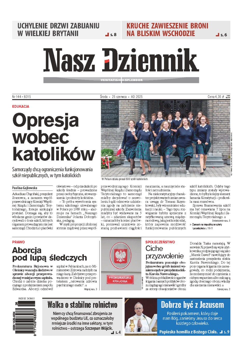 Nasz Dziennik z dnia 25.06.2025 wydanie PDF