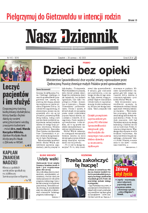 Nasz Dziennik z dnia 26.06.2025 wydanie PDF