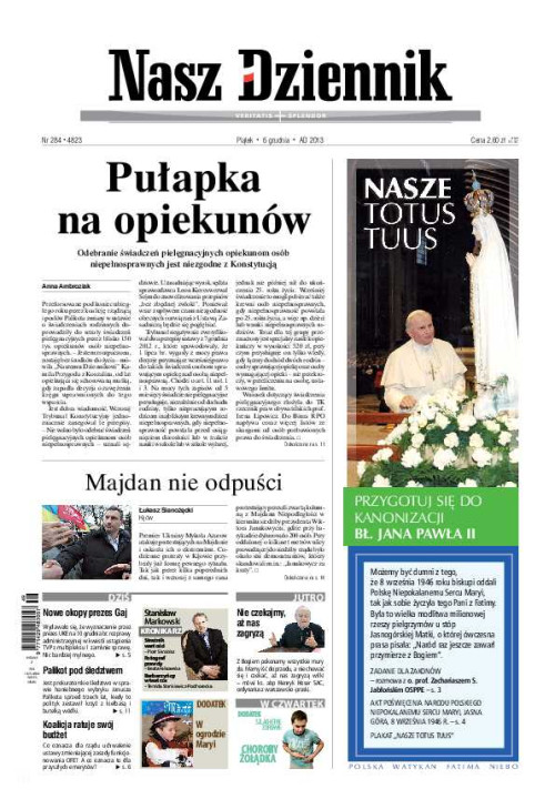 Nasz Dziennik z dnia 06.12.2013 wydanie PDF