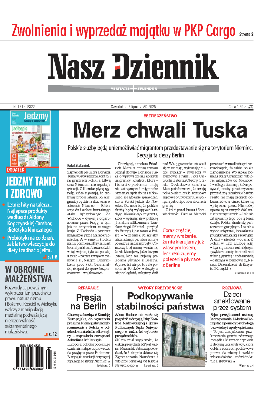 Nasz Dziennik z dnia 03.07.2025 wydanie PDF