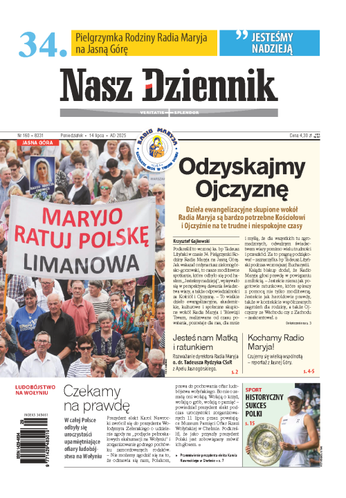 Nasz Dziennik z dnia 14.07.2025 wydanie PDF