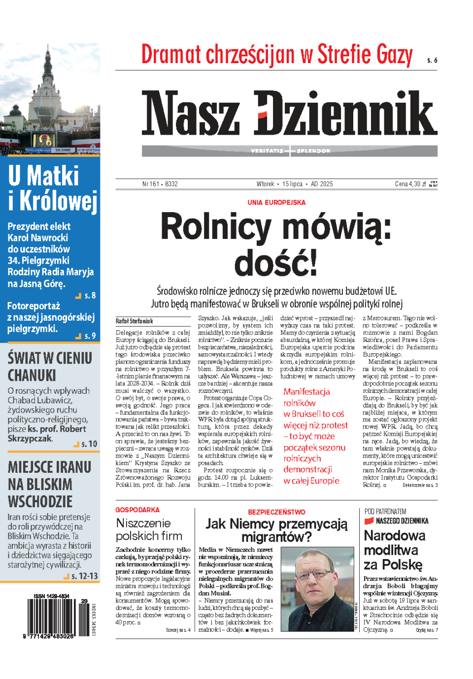 Nasz Dziennik z dnia 15.07.2025 wydanie PDF