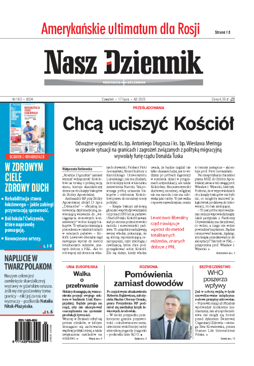 Nasz Dziennik z dnia 17.07.2025 wydanie PDF