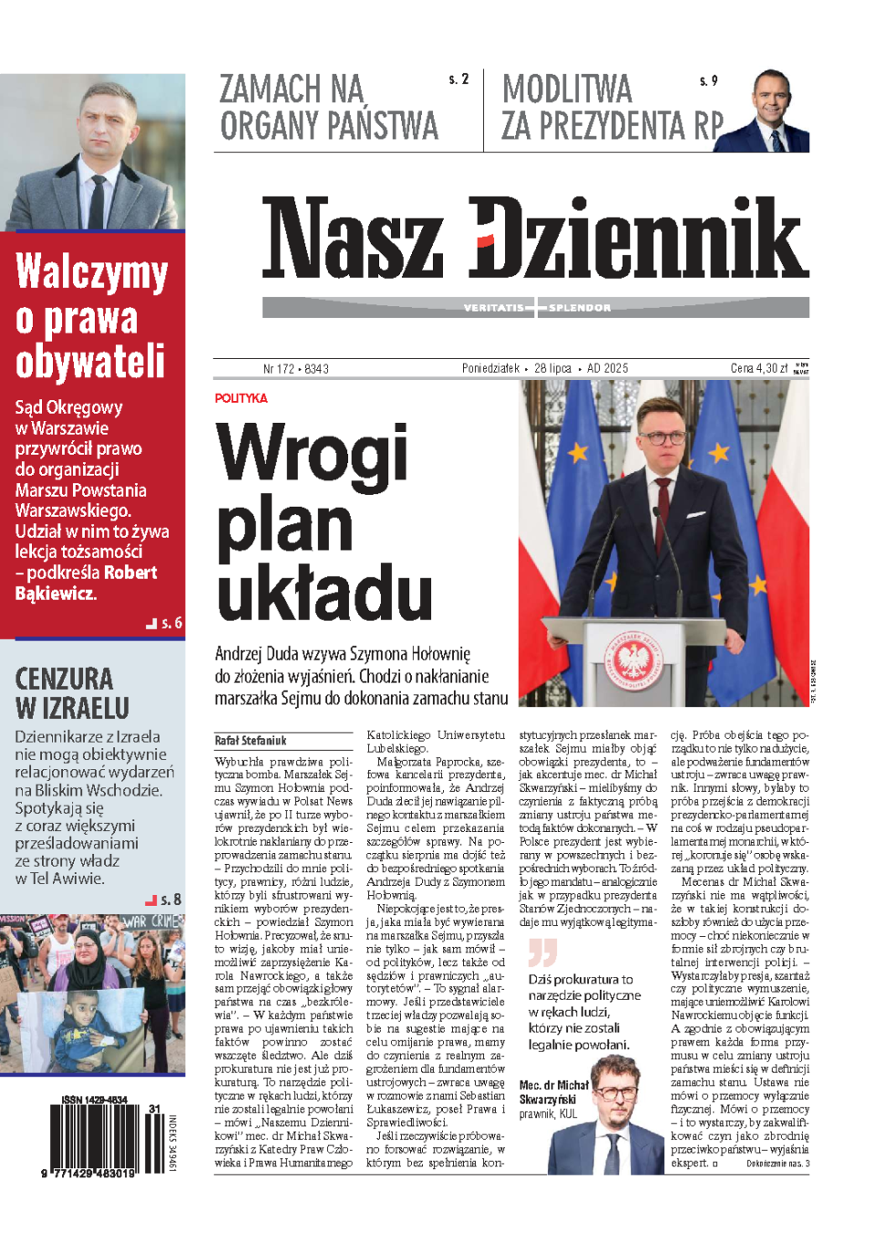 Nasz Dziennik z dnia 28.07.2025 wydanie PDF