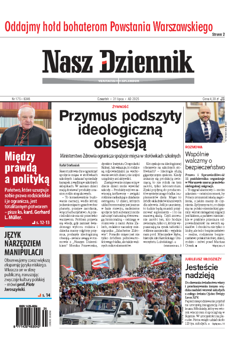Nasz Dziennik z dnia 31.07.2025 wydanie PDF