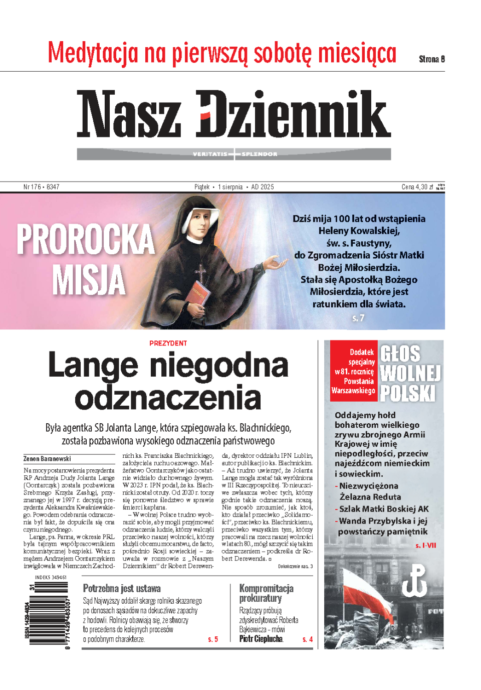 Nasz Dziennik z dnia 01.08.2025 wydanie PDF