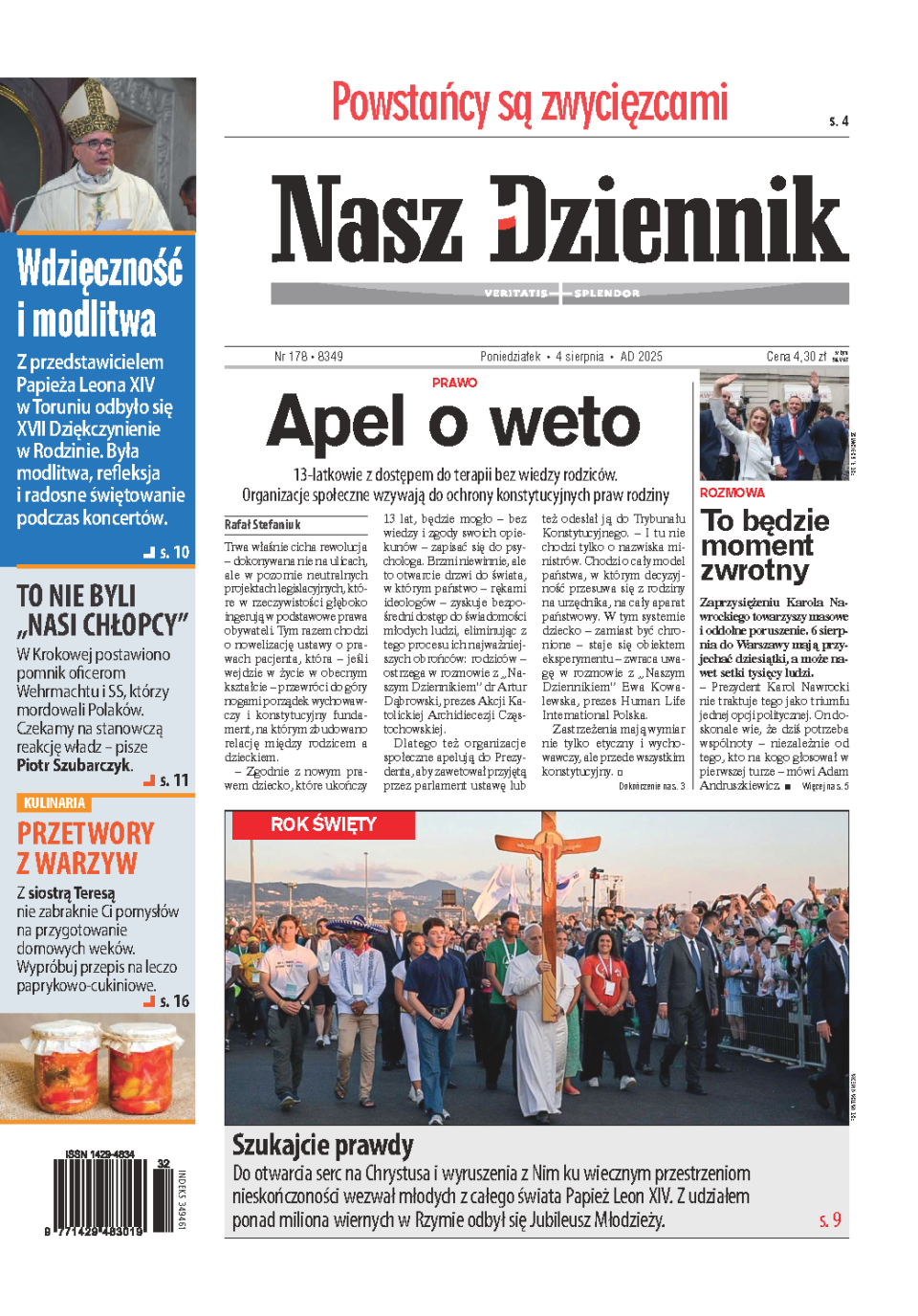 Nasz Dziennik z dnia 04.08.2025 wydanie PDF