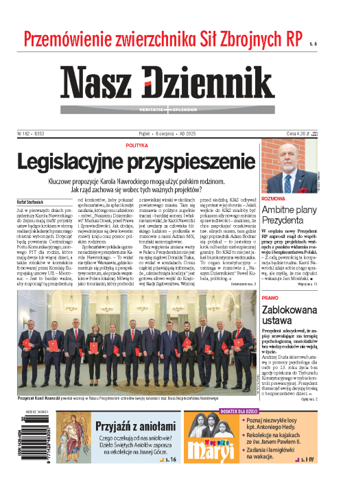 Nasz Dziennik z dnia 08.08.2025 wydanie PDF