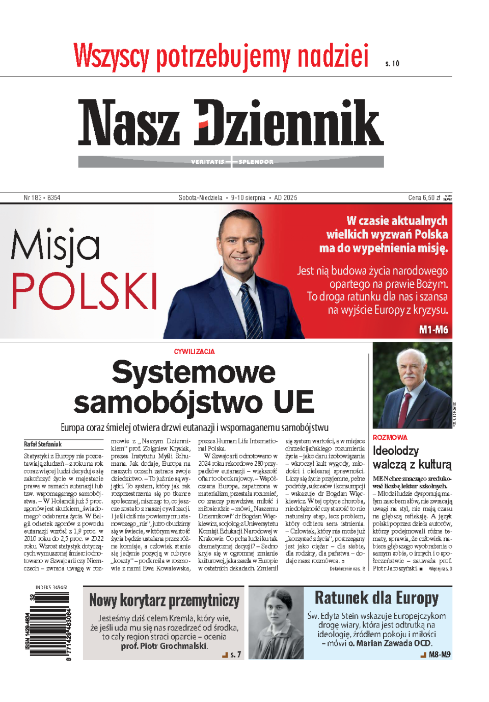 Nasz Dziennik z dnia 09.08.2025 wydanie PDF