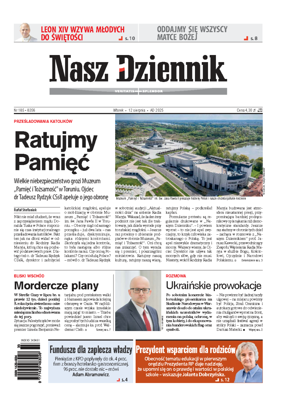 Nasz Dziennik z dnia 12.08.2025 wydanie PDF