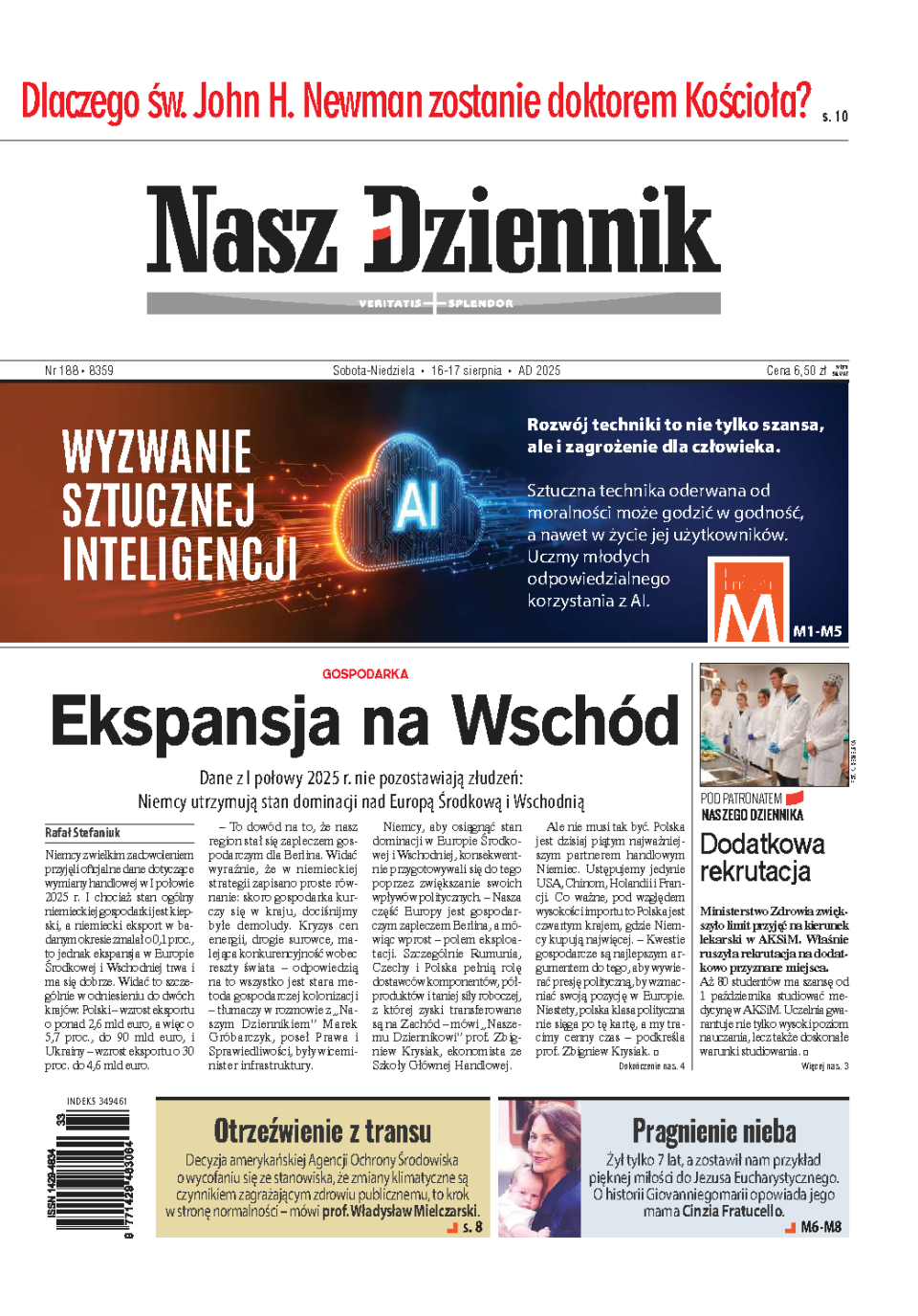 Nasz Dziennik z dnia 16.08.2025 wydanie PDF