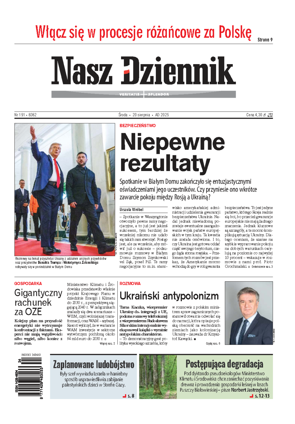 Nasz Dziennik z dnia 20.08.2025 wydanie PDF