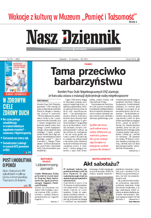 Nasz Dziennik z dnia 21.08.2025 wydanie PDF
