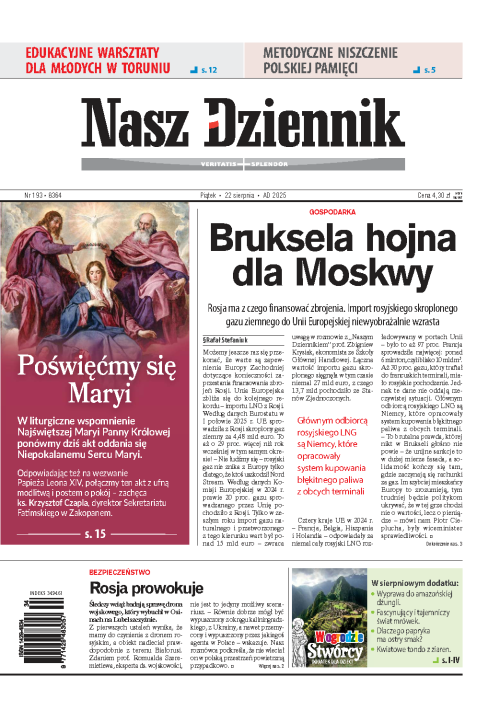 Nasz Dziennik z dnia 22.08.2025 wydanie PDF