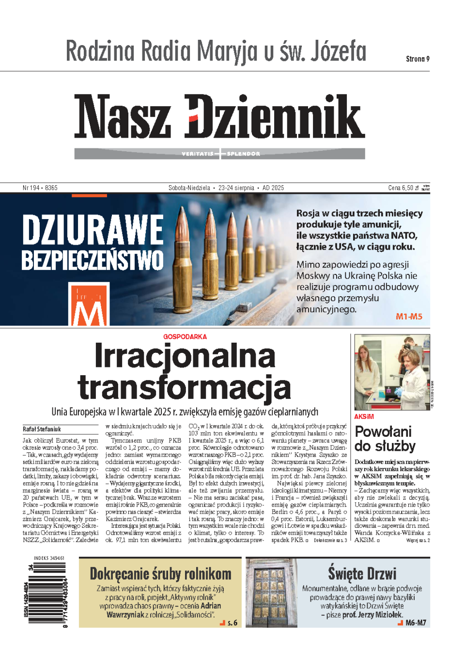 Nasz Dziennik z dnia 23.08.2025 wydanie PDF