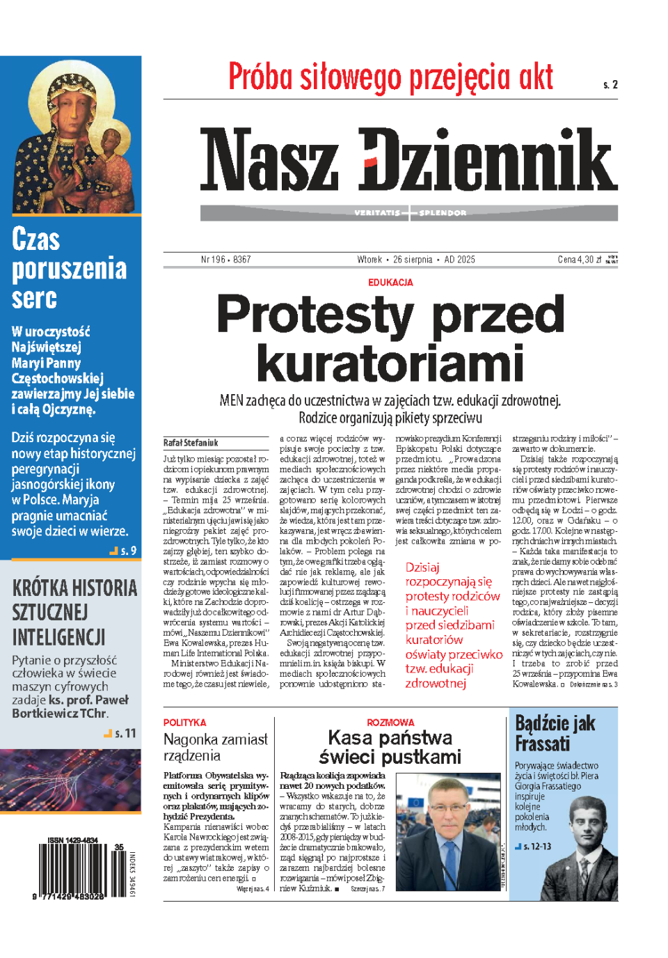 Nasz Dziennik z dnia 26.08.2025 wydanie PDF