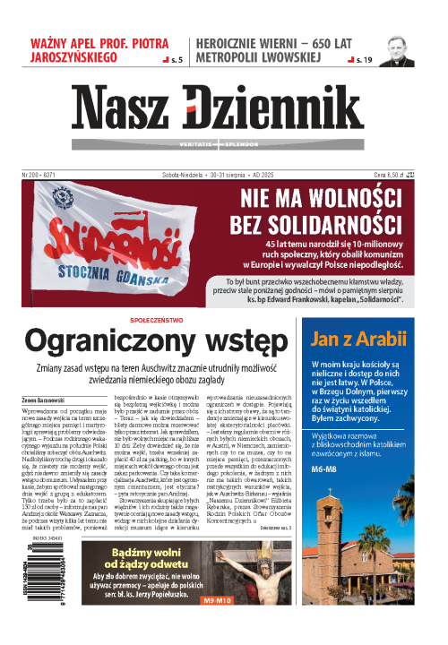 Nasz Dziennik z dnia 30.08.2025 wydanie PDF