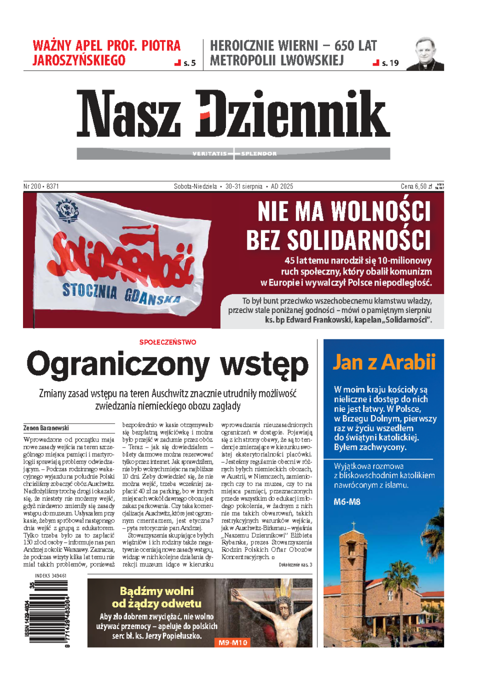 Nasz Dziennik z dnia 30.08.2025 wydanie PDF
