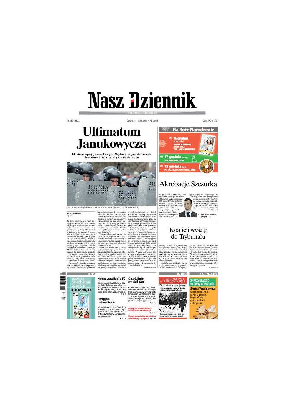Nasz Dziennik z dnia 12.12.2013 wydanie PDF