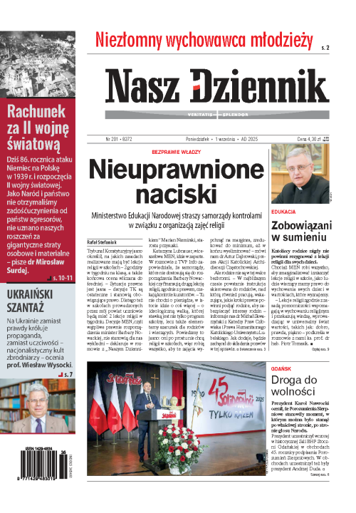 Nasz Dziennik z dnia 01.09.2025 wydanie PDF