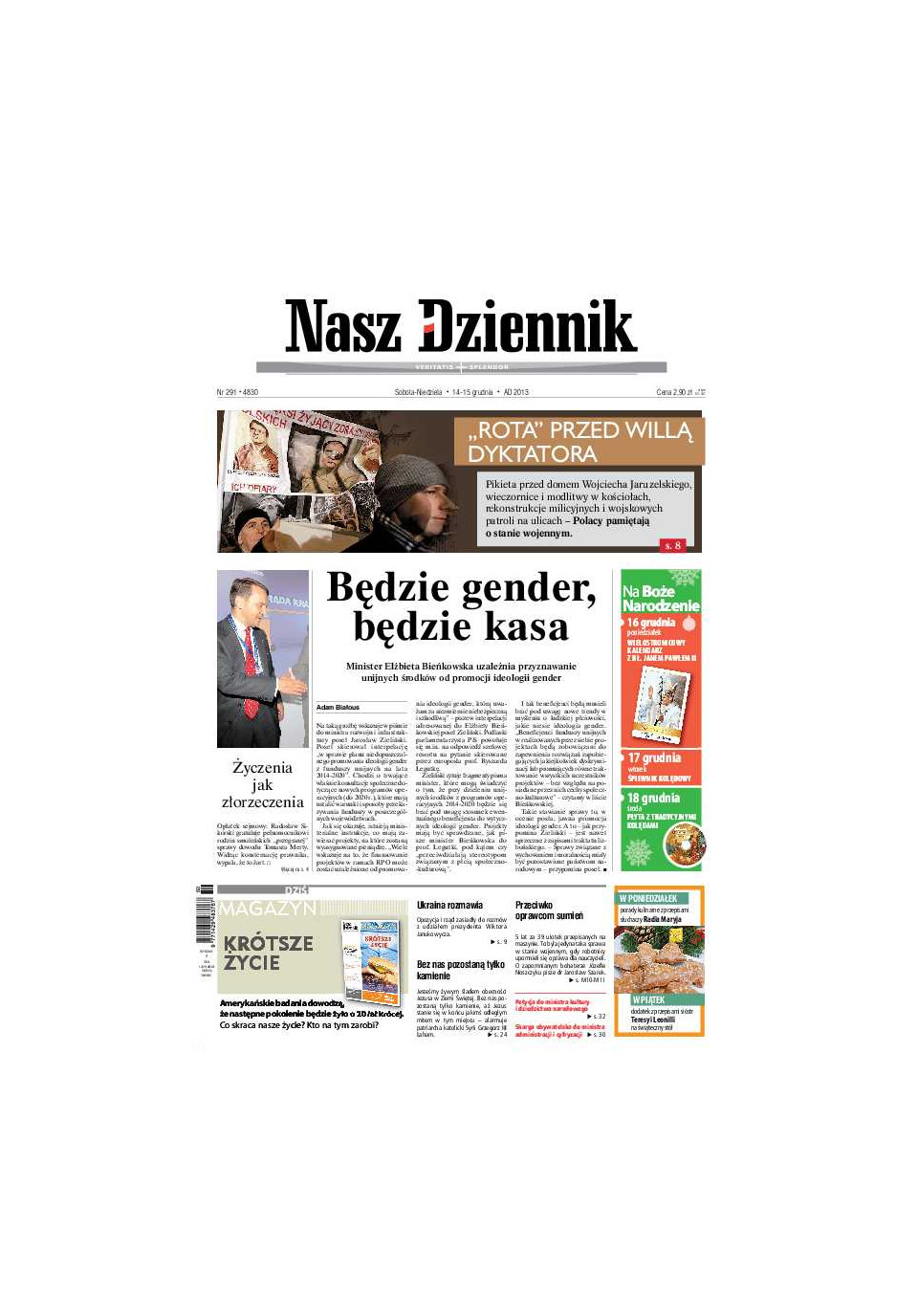 Nasz Dziennik z dnia 14.12.2013 wydanie PDF