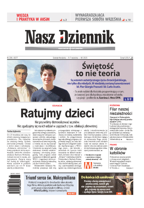 Nasz Dziennik z dnia 06.09.2025 wydanie PDF